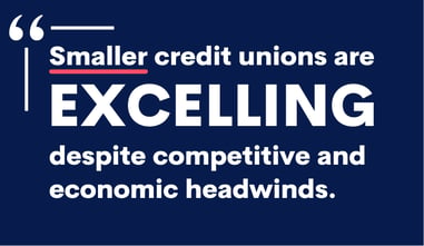 smaller credit unions are excelling despite competitive and economic headwinds